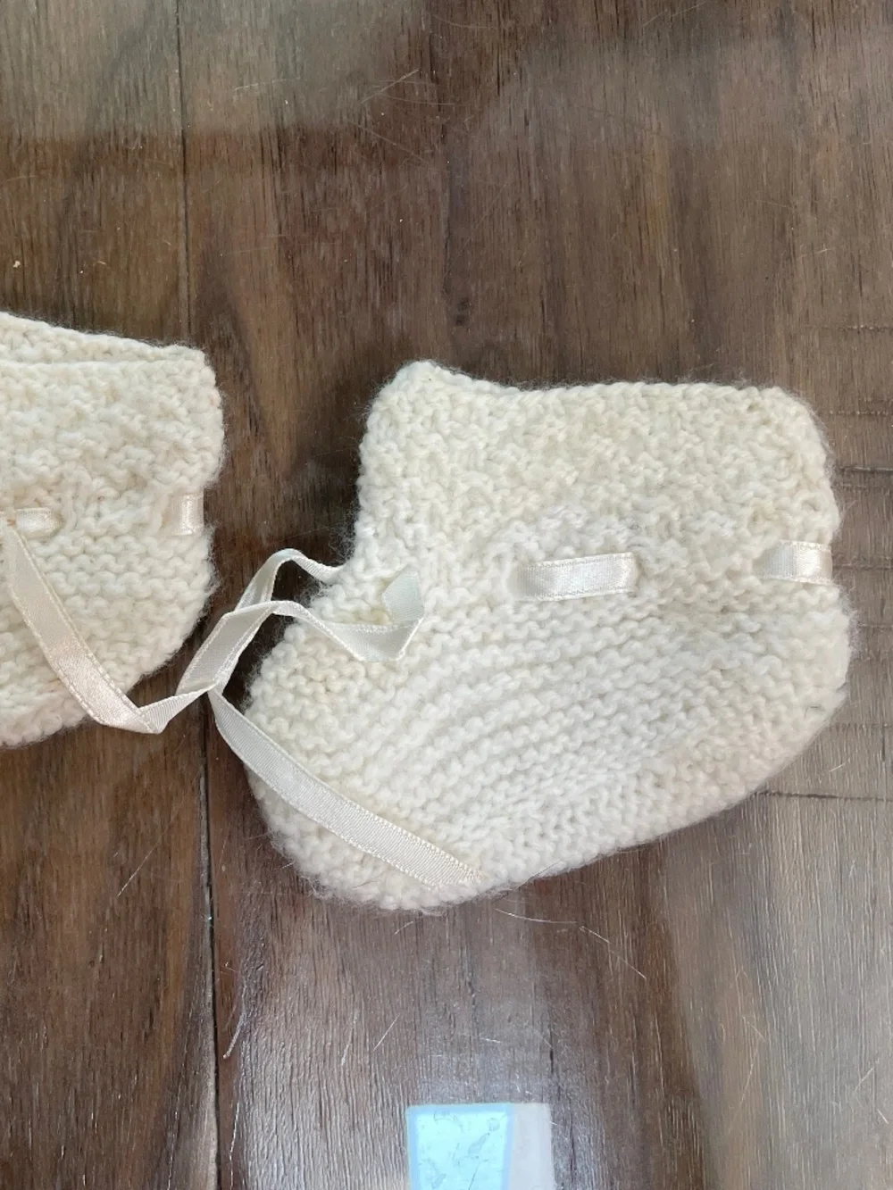 Vintage Hand-Crocheted/Knit Baby Shawl and Bootie Set
